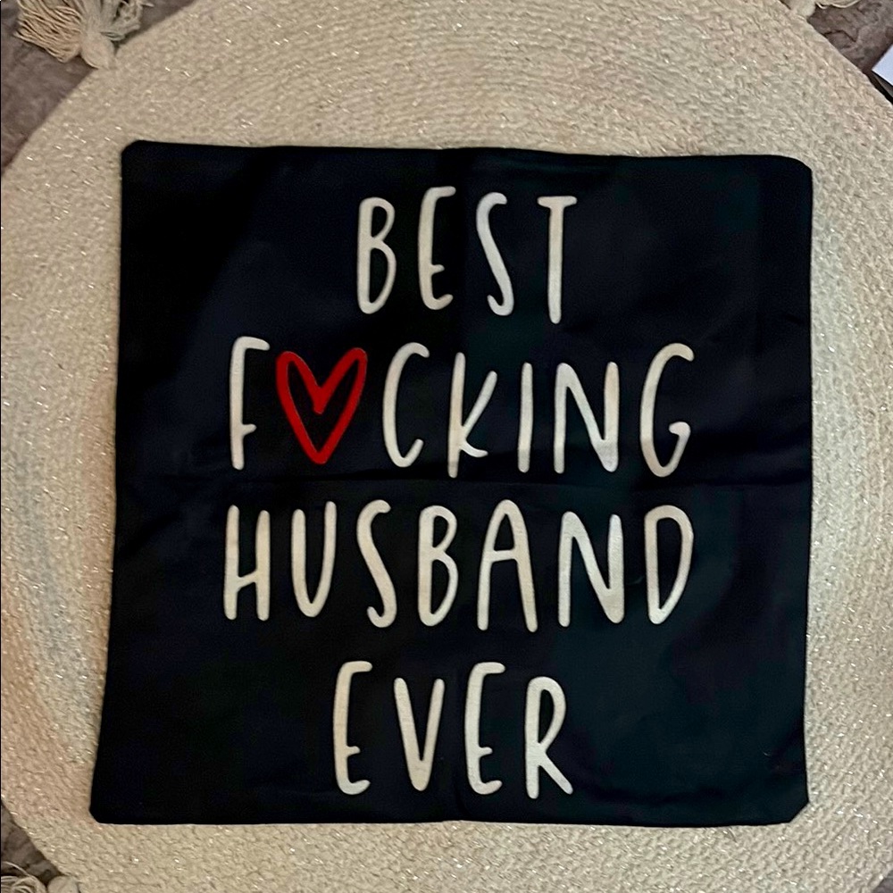 Pillow cover for husband